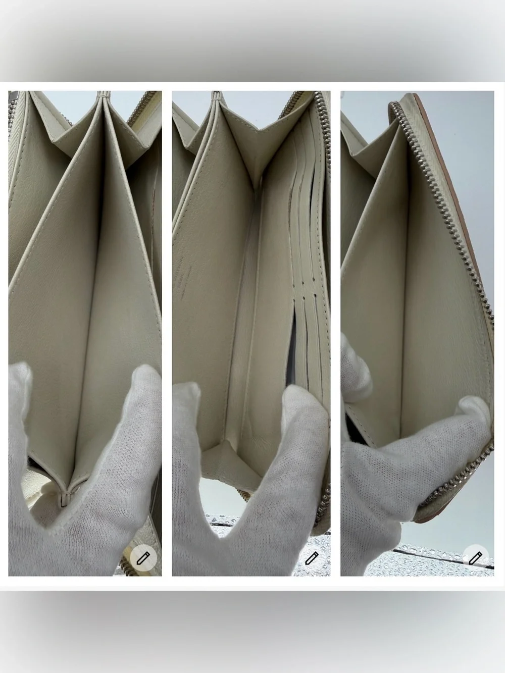 LV Snakeskin Cream w/Brushed Gold Monogram Zippy Wallet Full Set w/Entrupy COA! - Picture 10 of 12